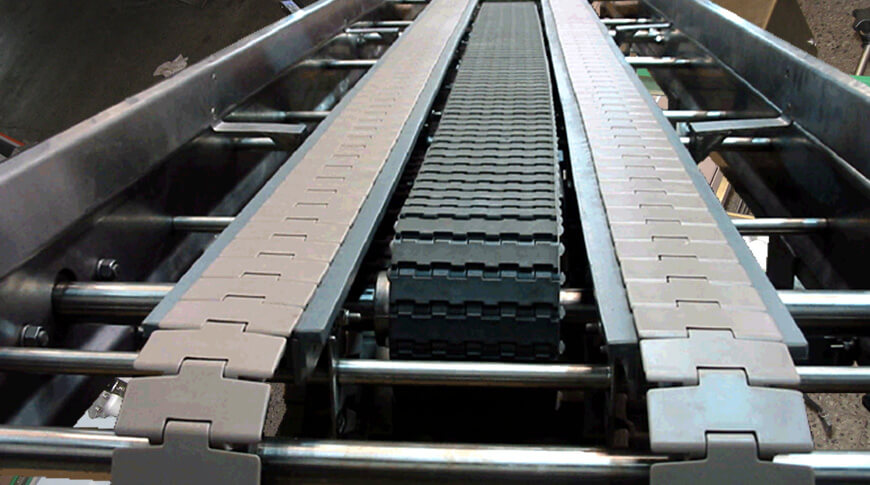 Transportador de charnelas industrial